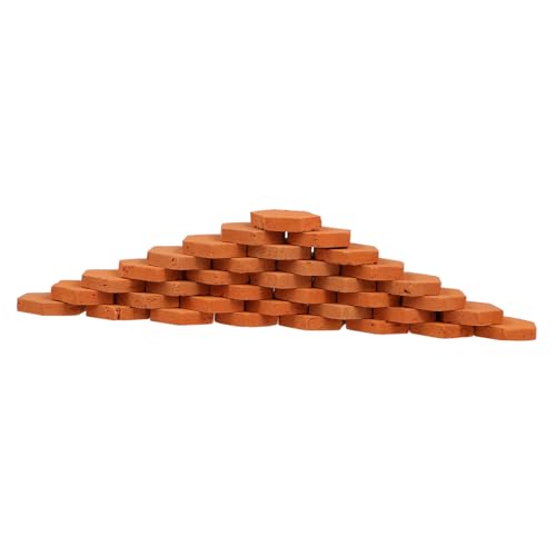 Beaupretty 80 Stück Teiliges Miniatur Ziegelstein Modell Realistische Sandtisch Bauklötze für Puppenhaus DIY Mikro Landschaft Dekoration Detailreiche Rote Bausteine für Basteln von Beaupretty