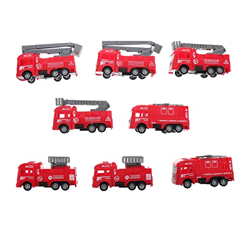 Beaupretty 8 Stück Rückzieh Feuerwehrauto Spielzeug für Kinder Kleiner Feuerwehrauto Modelle Spielzeugfahrzeuge für Drinnen und Draußen von Beaupretty