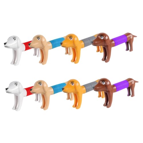 Beaupretty 8Stücke Teiliges Mini Hund Form Pop Tube Teleskopisches Sensory Toy für Stressabbau Lustige Röhre im Tierdesign für Spiel und Entspannung von Beaupretty