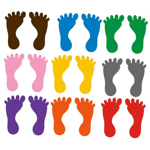 Beaupretty 9 Paare Bunte Fußabdruck Aufkleber Selbstklebende Bodenmarkierungen für Kindergarten Wasserfest und Rutschhemmend Ordnung und Farbensinn bei Kindern Zufällige Zufällige Farbe Beaupretty 9 Paare Bunte Fußabdruck Aufkleber Selbstklebende Bodenmarkierungen für Kindergarten Wasserfest und Rutschhemmend Ordnung und Farbensinn bei Kindern Zufällige Zufällige Farbe von Beaupretty