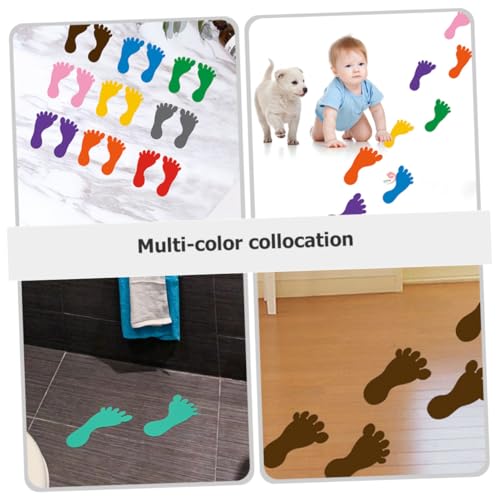 Beaupretty 9 Paare Bunte Fußabdruck Aufkleber Wasserfest rutschfest Kindergarten Boden Sticker zur Orientierung und Abstandswahrung für Klassenzimmer und Schulbus Zufällige Zufällige Farbe von Beaupretty