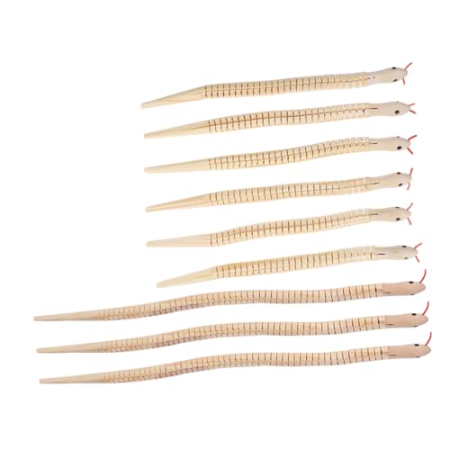 Beaupretty 9 Stück Teiliges Flexible Holzschlangen Naturbelassen Bemalbar Fördert Kreativität und Motorik als Partydeko und für Kindergeburtstage von Beaupretty