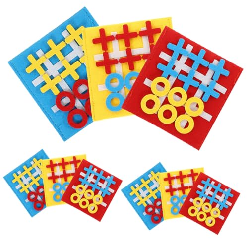 Beaupretty 9 Stück Teiliges Toe Spielset aus Filz Mini Lernspiel für Farbenfrohes Interaktives und Unterhaltsames Brettspiel als Partygeschenk und Pädagogisches von Beaupretty