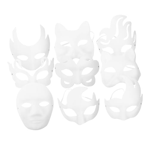 Beaupretty 9 Stück Teiliges Weiße DIY Papiermasken zum Bemalen Handbemalte Leere Masken für Halloween Karneval Kostümparty Sichere Bastelmaterialien für Erwachsene Beaupretty 9 Stück Teiliges Weiße DIY Papiermasken zum Bemalen Handbemalte Leere Masken für Halloween Karneval Kostümparty Sichere Bastelmaterialien für Erwachsene von Beaupretty