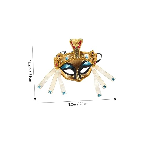Beaupretty Ägyptische Halbgesichtsmaske mit Goldfarbener Kreative Halloween Maske für Damen Leichte Langlebige Cosplay Maske für Kostümpartys Maskenbälle und Faschingskostüme von Beaupretty