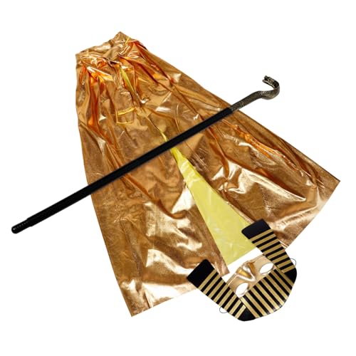 Beaupretty Ägyptisches Kinderkostüm Set mit Pharaonen Hut Stab Manschetten und Maske für Karneval Halloween und Cosplay Sicheres Komfortables Zubehör für Festliche Verkleidungen Beaupretty Ägyptisches Kinderkostüm Set mit Pharaonen Hut Stab Manschetten und Maske für Karneval Halloween und Cosplay Sicheres Komfortables Zubehör für Festliche Verkleidungen von Beaupretty