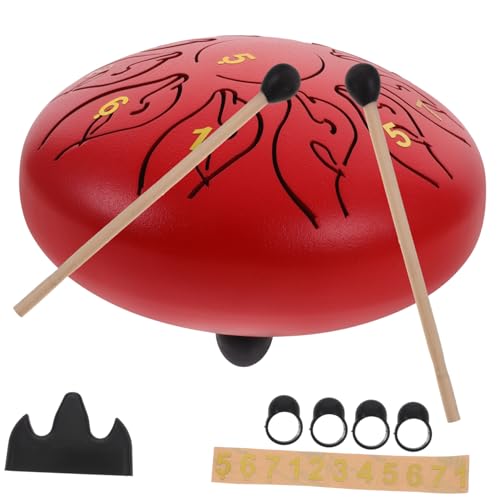 Beaupretty Ätherische Stahl Zungentrommel Töne Kreatives Tongue Drum Kit für Meditation Yoga Musikbildung Musikalische Früherziehung mit Drumsticks und Komplettzubehör von Beaupretty