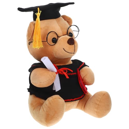 Beaupretty Abschlussbär Plüschfigur mit Doktorhut Großes Kuscheltier für Graduierungsgeschenke Dekoratives für Abschlussfeiern und Erinnerungsstücke von Beaupretty