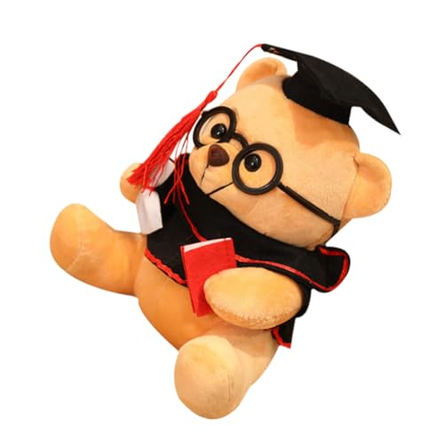 Beaupretty Abschlussbär Plüschfigur mit Doktorhut Süßes Kuscheltier für Graduationsfeiern Dekoration für Festlichkeiten und für Absolventen von Beaupretty