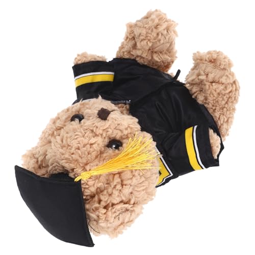 Beaupretty Abschlussbär Plüschtier mit Doktorhut Kuscheltier für Graduierung Weiches und Haltbares für Zuhause und Büro zum Feiern Bestandener Prüfungen von Beaupretty