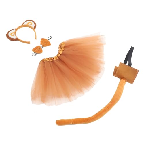 Beaupretty Affenkostüm mit Flauschigem Affenohren Haarreif Weichem Velours Tutu Rock und Teiliges Kostüm Zubehör für Mädchen für Halloween und Verkleidungspartys Beaupretty Affenkostüm mit Flauschigem Affenohren Haarreif Weichem Velours Tutu Rock und Teiliges Kostüm Zubehör für Mädchen für Halloween und Verkleidungspartys von Beaupretty