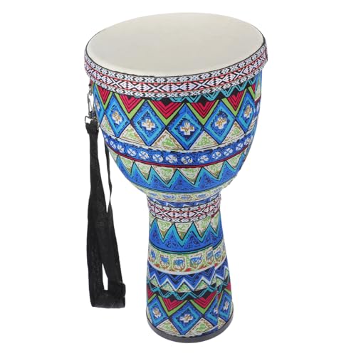 Beaupretty Afro Djembe Trommel Leichte PVC Handtrommel mit Traditioneller Stoffverzierung Tragbar und Strapazierfähig als Anfänger Musikinstrument von Beaupretty