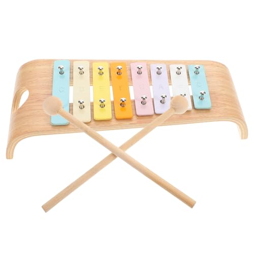 Beaupretty Musikalisches 8-Noten Glockenspiel aus Aluminium für Kinder Montessori Instrumente Babyinstrumente Schlagfestes Xylophon Fördert Musikalische Entwicklung von Beaupretty