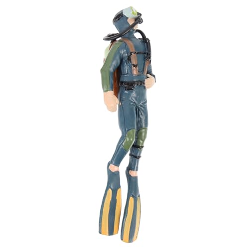 Beaupretty Aquarium Taucher Statue Ornament Realistische Dekoration für Fischbecken Lifelike Aquanaut Figur für Aquarienlandschaften Verfärbung für Wohnräume und Studienzimmer von Beaupretty