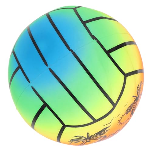 Beaupretty Aufblasbarer Regenbogen Volleyball Ball PVC Strandspielzeug Dickes Buntes Schwimmbadspielzeug für Indoor Outdoor Stressabbauendes Partyspielzeug von Beaupretty