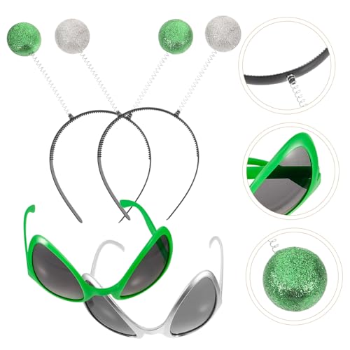 Beaupretty Außerirdisches Stirnband mit Sonnenbrille Lustige Grüne und Silberne Brille Halloween Kostüm Zubehör Sicherer Haarschmuck für Party Foto requisiten und Outdoor aktivitäten Beaupretty Außerirdisches Stirnband mit Sonnenbrille Lustige Grüne und Silberne Brille Halloween Kostüm Zubehör Sicherer Haarschmuck für Party Foto requisiten und Outdoor aktivitäten von Beaupretty