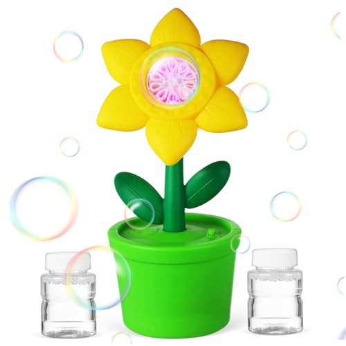 Beaupretty Automatische Sonnenblumen Seifenblasenmaschine mit Licht und Sound Tragbares Blasenspielzeug für Outdoor Partys Flaschen Seifenblasenlösung für Feiern Beaupretty Automatische Sonnenblumen Seifenblasenmaschine mit Licht und Sound Tragbares Blasenspielzeug für Outdoor Partys Flaschen Seifenblasenlösung für Feiern von Beaupretty
