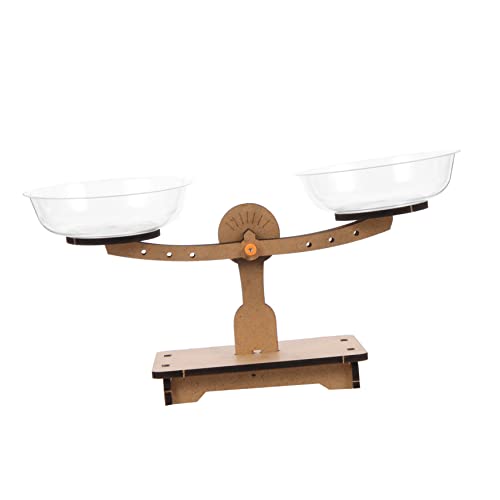 Beaupretty Balance Scale Lernspielzeug aus Holz Mathematik Naturwissenschaft für DIY Experimentiergerät Gleichgewicht und Kognitiven Fähigkeiten von Beaupretty