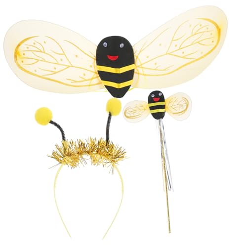 Beaupretty Bienenkostüm Set Goldfarben mit Flügeln Stirnband und Zauberstab für Halloween Karneval Fasching und Geburtstagsfeiern Bequemes Stoffmaterial Geeignet für Mädchen Cosplay und Beaupretty Bienenkostüm Set Goldfarben mit Flügeln Stirnband und Zauberstab für Halloween Karneval Fasching und Geburtstagsfeiern Bequemes Stoffmaterial Geeignet für Mädchen Cosplay und von Beaupretty