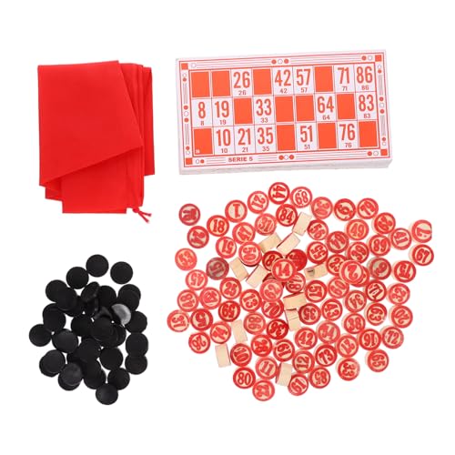 Beaupretty Bingo Spielset aus Holz mit Zahlenkarten Logiktraining und Stabilem Brett Klassisches Familienspiel zur Konzentrationsförderung und Handlungsorientiertem Lernen von Beaupretty