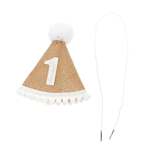 Beaupretty Birthday Party Hut für Junge Mädchen und Kleinkinder mit Süßem Fellbommel Geburtstagskopfschmuck für Jungen und Mädchen Dekorativer für Jahr Feier von Beaupretty