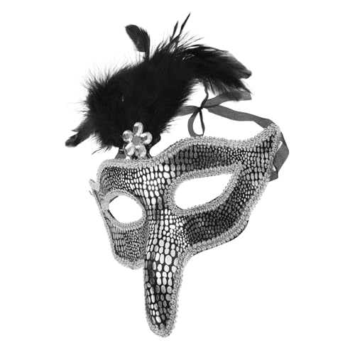 Beaupretty Bling Maske Für Frauen Mit Federn Venezianische Maske Für Karneval Maskerade Halloween Halbseitige Gesichtmaske Im Eagle Design Für Partys von Beaupretty