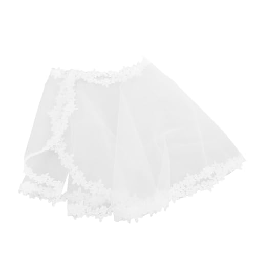 Beaupretty Blumenmädchen Schal Weiß Frühling Sommer Poncho Cape Eleganter Umhang für Mädchen Festliche Kostüm Accessoire für Partys und Hochzeiten von Beaupretty