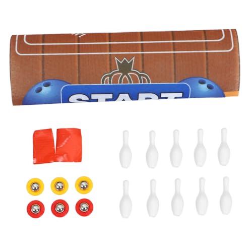 Beaupretty Bowling Spielset für Teiliges Indoor Kegelspiel mit Kunststoff Pins Kompakt und Leicht für Tischspiele Fördert Beobachtung und Motorik für Familien und Kinderpartys von Beaupretty