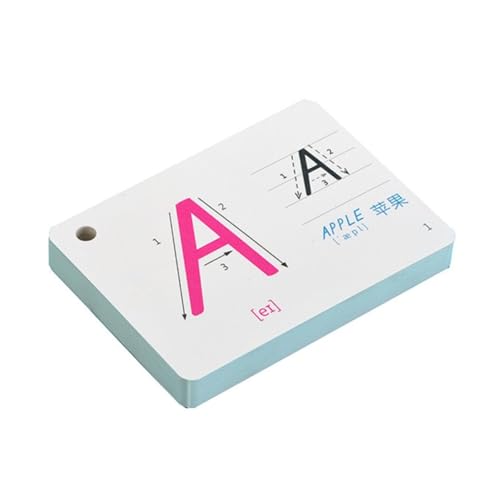 Beaupretty Buchstaben Lernkarten für ABC Karten mit Glatter Oberfläche Langlebig und Sicher Handschriftliche Englische Buchstaben Tragbares für Vorschule und Einschulung von Beaupretty