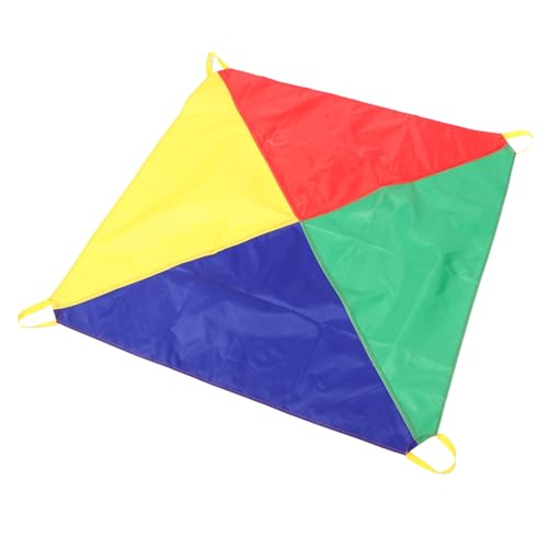 Beaupretty Bunter Regenbogen Fallschirm für Gruppen Spiel Outdoor Spielplatz Kooperation Kommunikation Leicht Aktives für Kindergarten und Freizeit von Beaupretty