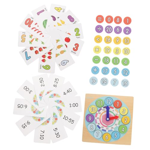 Beaupretty Buntes Holz Lernspielzeug Uhr Erkennen Pädagogisches Steckspiel für Kleinkinder Ab Jahren Hand Koordination Kreativität und Logisches Denken von Beaupretty