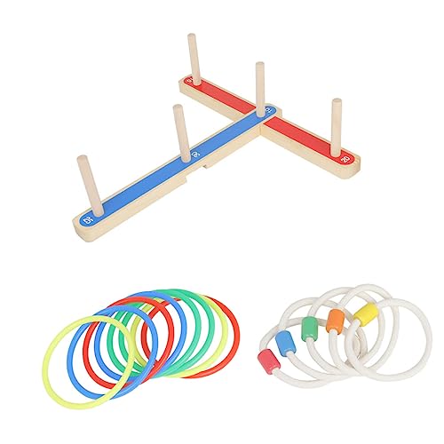 Beaupretty Buntes Holz Ringwurfspiel für Ab Jahre Stabiles Wurfspiel aus Kiefernholz Lustiges Outdoorspiel zur Bewegung Jungen und Mädchen von Beaupretty