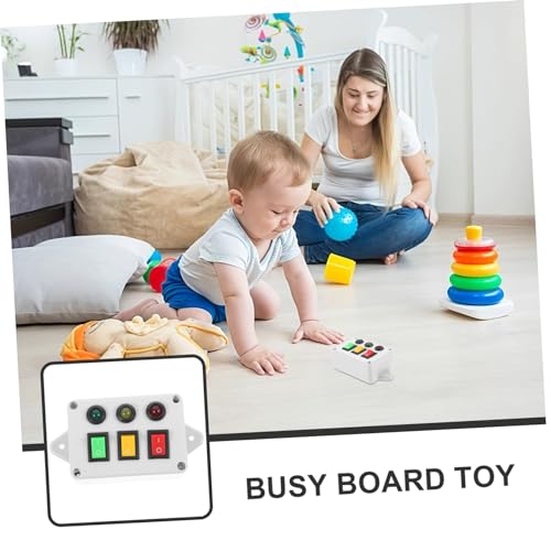 Beaupretty Busy Board DIY Zubehör mit Lichtschaltern Sensorisches Activity Board für Kleinkinder Fördert Feinmotorik Gehirnentwicklung und Sicheres Interaktives von Beaupretty