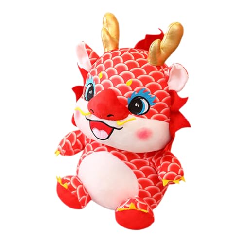 Beaupretty Chinesischer Drache Kuscheltier Plüschfigur Maskottchen Stofftier für Neujahr Dekoration Glück Gesundheit Wohlstand von Beaupretty