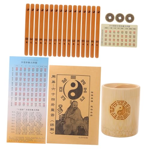 Beaupretty Chinesisches Divinationsspiel Bambusstäbe mit Kanister und Anleitung Handpoliert Kompakt Vielseitig für Tai Chi Praxis Wahrsagerei Dekoration und Geselliges Spiel von Beaupretty