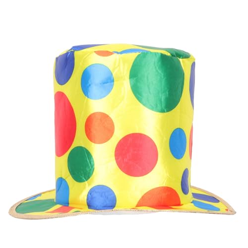 Beaupretty Clown Kostüm Hut Großer Karneval Fasching Leichte Bühnenshow Kopfbedeckung für Halloween Cosplay Party von Beaupretty