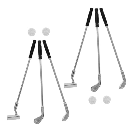 Beaupretty Club Set aus Legiertem Golfschläger Bälle Robustes Puppenhaus Zubehör Detailgetreue Miniatur für Outdoor Indoor Vielseitig Einsetzbar für Sammler und Bastler von Beaupretty