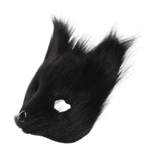 Beaupretty Cosplay Tiermaske für Halloween Flauschige Fuchs Maske für Kostümpartys Halbgesichts Maske Vielseitiges Kostüm Accessoire für Unvergessliche Auftritte von Beaupretty