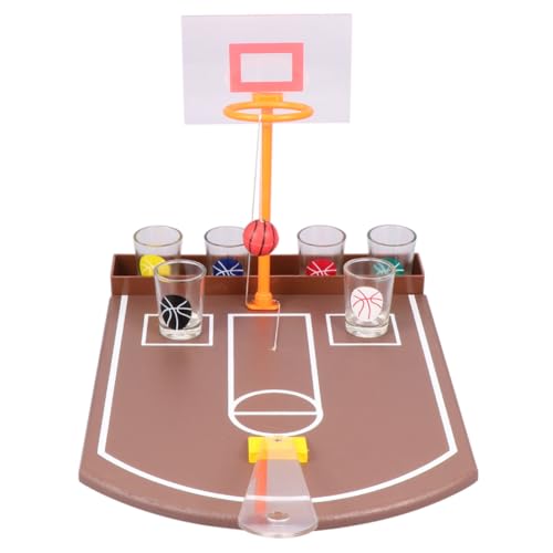 Beaupretty Creative Desktop Basketball Trinkspiel Acryl Basketballkorb Partyspiel für Erwachsene und Bar Lustiges Tischspiel zur Unterhaltung und Stimmungsaufhellung Robustes Barzubehör für von Beaupretty