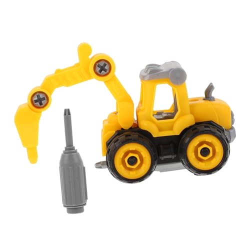 Beaupretty DIY Baustellenfahrzeug zum Zusammenbauen Cartoon modellauto für Jungen und Mädchen Sicher Kreativ Pädagogisch Fördert Feinmotorik und Eltern Junge Mädchen bindung von Beaupretty