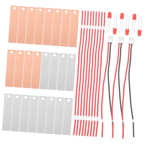 Beaupretty DIY Fruchtbatterie Experimentierset aus Kupfer Wiederverwendbares Schul Science Kit für Kreatives Lernspielzeug zur Stromerzeugung mit Früchten Einfach und Sicher von Beaupretty