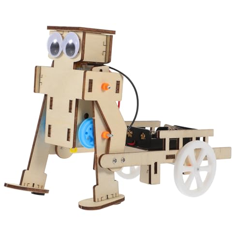 Beaupretty DIY Holzroboter Bausatz mit Zugwagen Lernspielzeug Fördert Technikverständnis Praktische Fähigkeiten und Kreativität Ab Jahren von Beaupretty