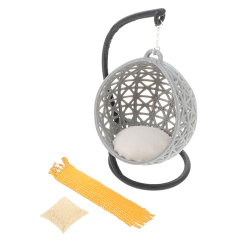 Beaupretty DIY Mini Doll Swing Chair für Puppenhaus Detailreiches Miniaturmöbel Vielseitig für Architekturmodelle Sandkasten Dekoration Handwerkliches Bastelset von Beaupretty