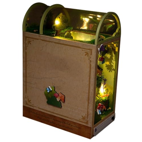 Beaupretty DIY Miniatur Haus Modellbausatz aus Holz Stabiles Langlebiges Haus Ornament zum Selberbauen Kreative Tisch und Regaldekoration Anleitung für Präzises Zusammenbauen von Beaupretty