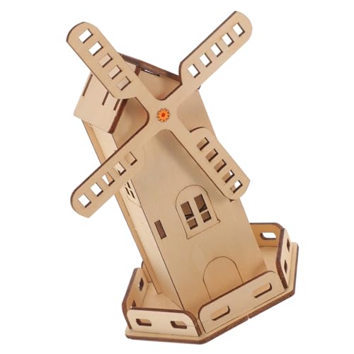 Beaupretty DIY Solar Windmühle Bausatz aus Holz für Solarbetriebenes Wissenschaftsspielzeug Fördert Kreatives Basteln und Naturwissenschaft Pädagogisches Experimentierset für Jungen und von Beaupretty
