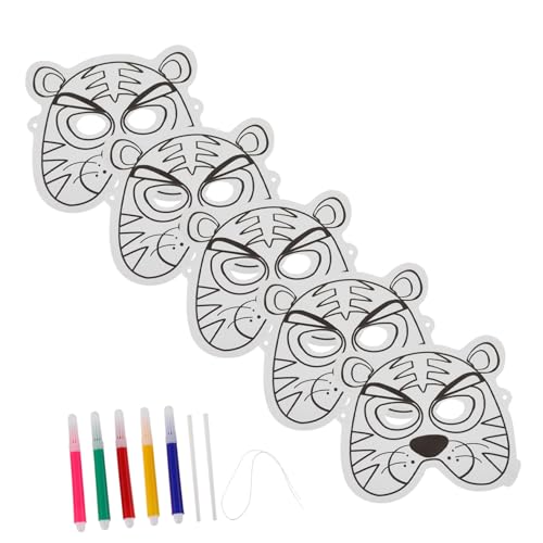 Beaupretty DIY Tier-luftballon-masken Leichte Sichere Blanko-masken zum Bemalen für Karneval Halloween Kostümpartys und Kreative Bastelaktivitäten von Beaupretty