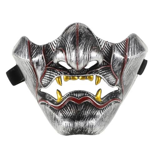 Beaupretty Samurai Prajna Halbgesichtsmaske Ergonomisch Realistische Handwerkskunst Halloween Cosplay Maske für Erwachsene für Karneval und Themenpartys Beaupretty Samurai Prajna Halbgesichtsmaske Ergonomisch Realistische Handwerkskunst Halloween Cosplay Maske für Erwachsene für Karneval und Themenpartys von Beaupretty