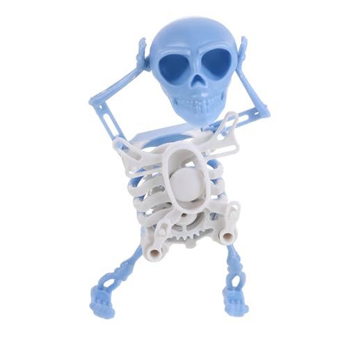 Beaupretty Dancing Skeleton Swingendes Skelett Aufziehspielzeug für Schreibtischdekoration Halloween Ornamente Kompakt und Sicher Nachtleuchtendes Blau von Beaupretty