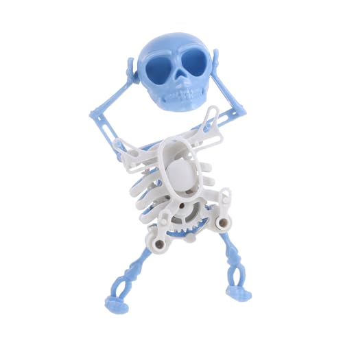Beaupretty Dancing Skeleton Toy Gedrucktes Halloween Deko Wind Up Skelett Figur für Drinnen Nachtlichter Blau als Witzige Tischdekoration für Partys und Wohnräume von Beaupretty