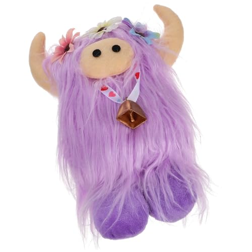 Beaupretty Dekorative Gefüllte Stoffkuh Hochlandkuh Plüschspielzeug Süße Cartoon Dekoration für Jugendliche Langlebig Kuscheltier oder Kissen von Beaupretty
